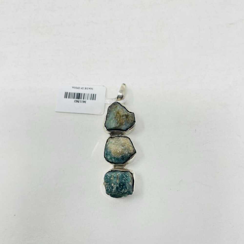 Shop LC‎ Grandidierite Blue-Green Gemstone Pendant in 925 Sterling Silver 5177